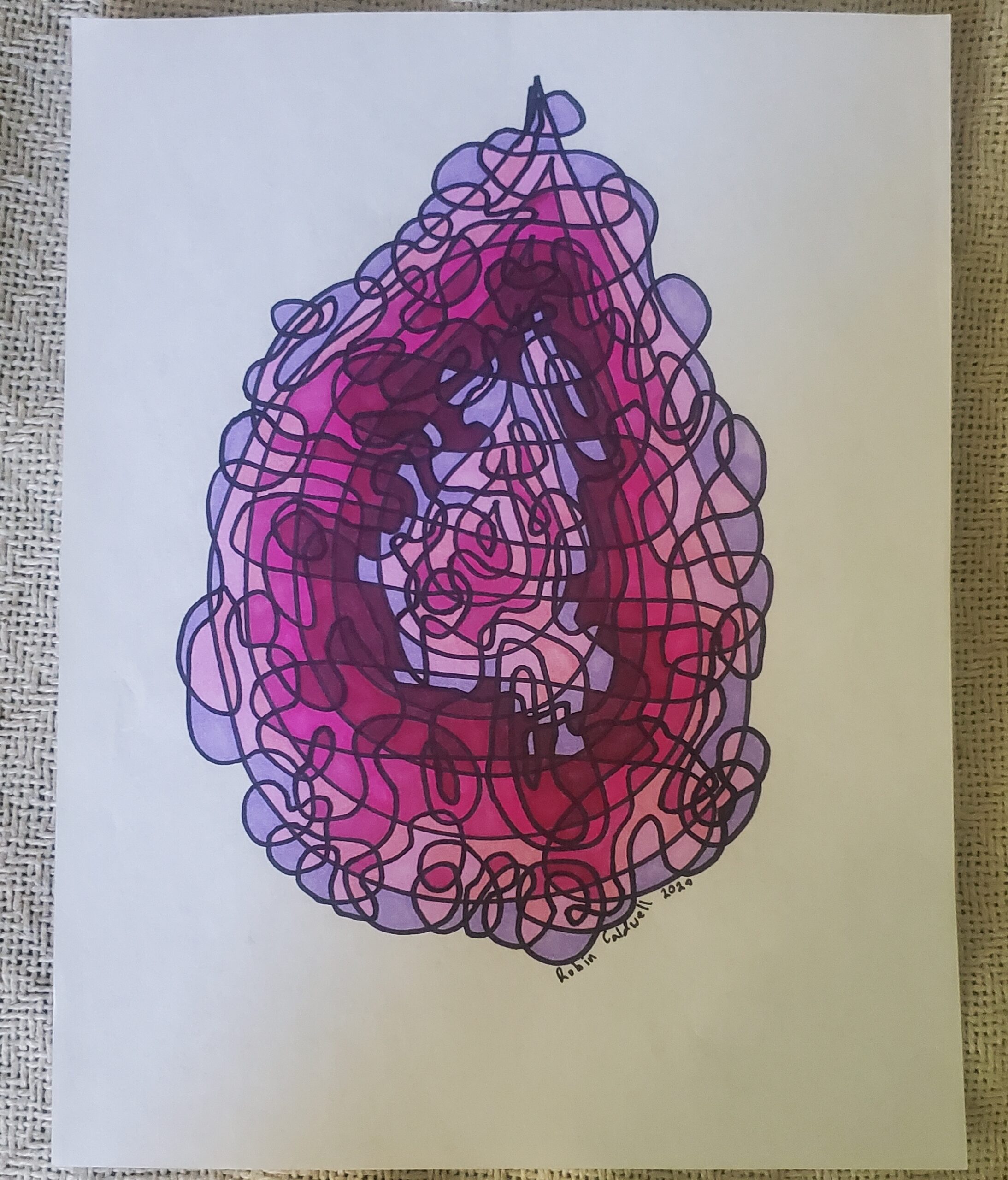 Pink Teardrop -abstract 2020-