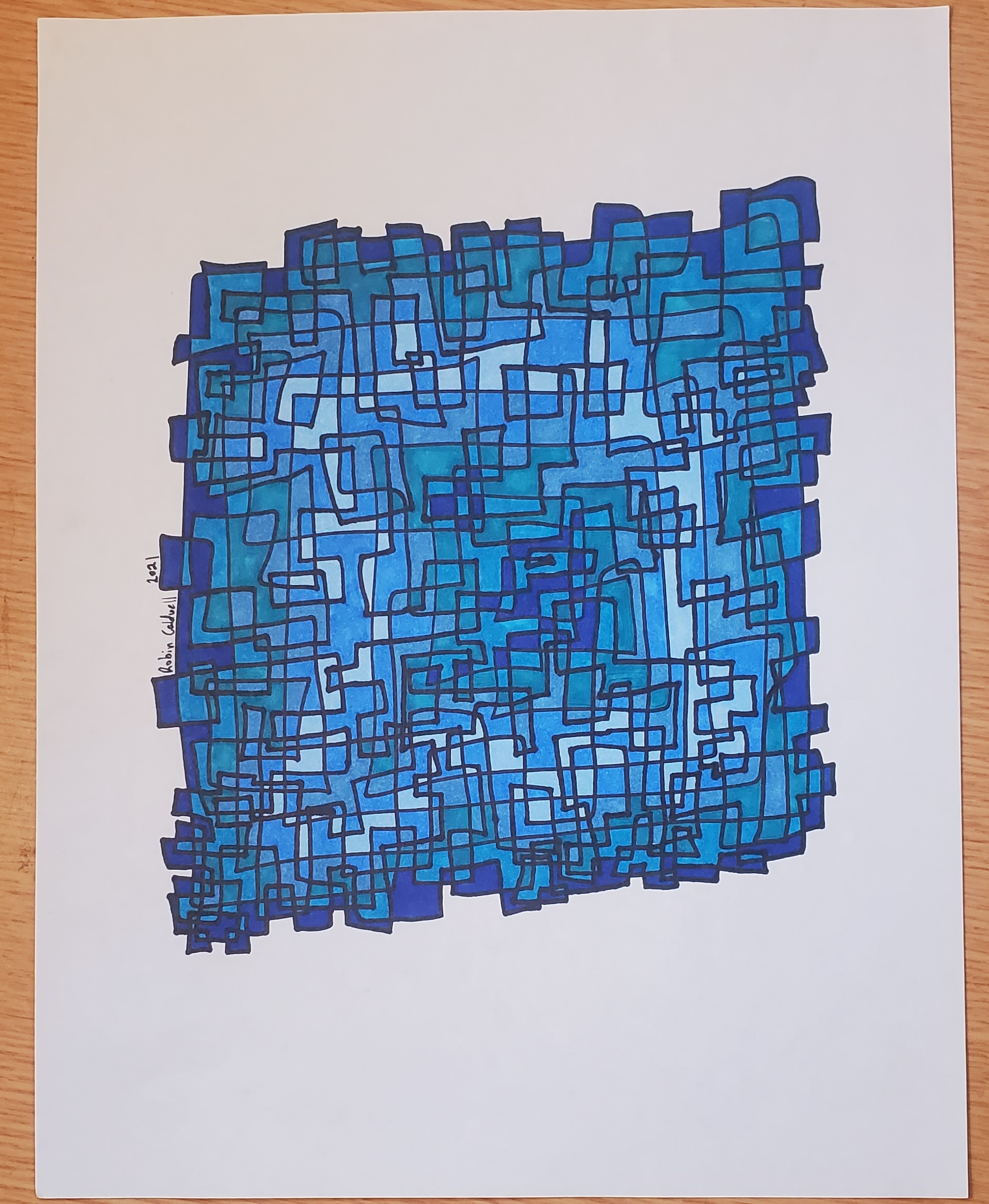 A Blue Period AND Cubism?! -abstract 2021-